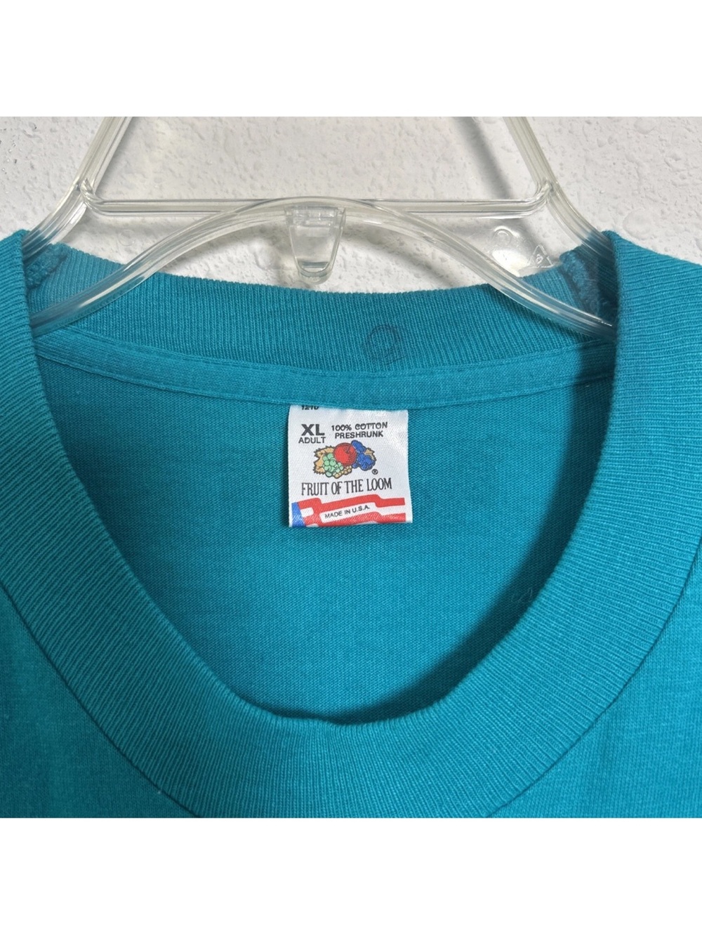 Vtg 90s Country Charm Jewels Gems Fruit Of The Loom Single Stitch Green Tee XL - Picture 3 of 14
